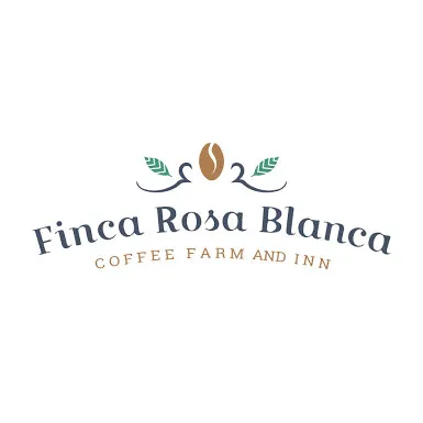 Logotipo de finca rosa blanca